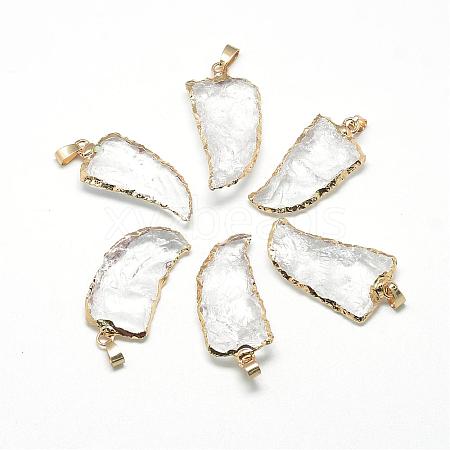 Natural Quartz Crystal Pendants G-Q492-01-1