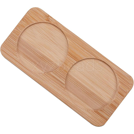 2 Round Slots Bamboo Serving Tray ODIS-WH0329-38B-1
