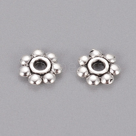 Tibetan Style Daisy Spacer Beads X-K08Y7021-1