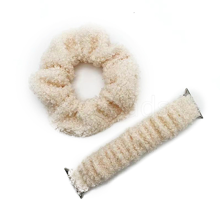 Plush Hairband and Watch Band For iWatch Series 7 Winter limit Smart Watches Size 38mm/41mm/40mm COHT-PW0001-07A-09-1