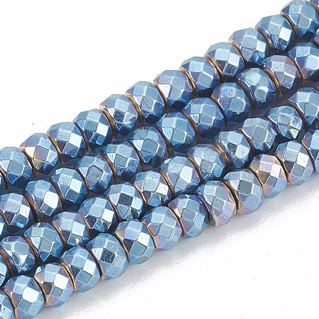 Electroplate Non-magnetic Synthetic Hematite Beads Strands G-T061-155A-1