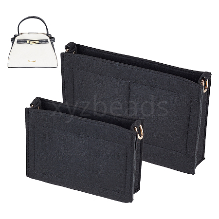 WADORN 2Pcs 2 Style Wool Felt Bag Organizer Inserts FIND-WR0007-41B-1