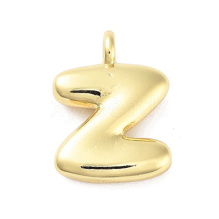 Rack Plating Brass Balloon Letter Pendants KK-C050-01G-Z-1