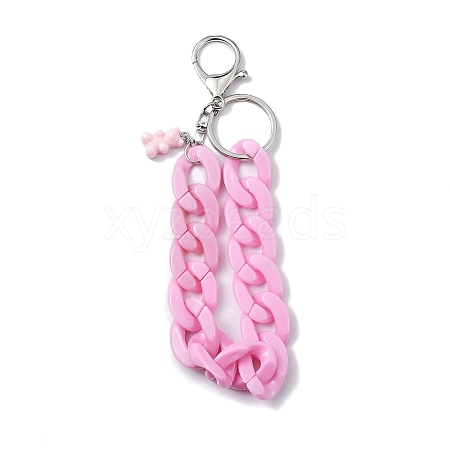 Acrylic Curb Chain Keychain KEYC-JKC00632-04-1