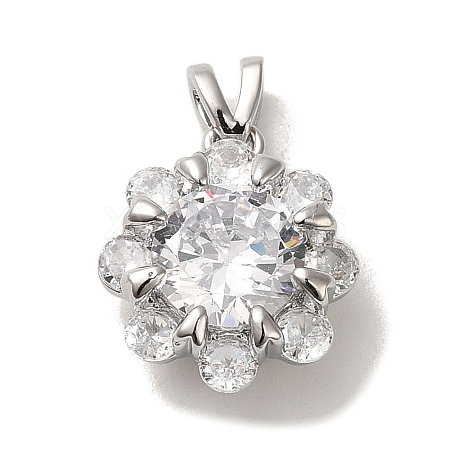 Micro Pave Cubic Zirconia Pendants KK-S351-01P-03-1