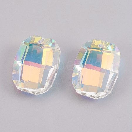 K9 Glass Rhinestone Pendants GLAA-K034-F05-A-1