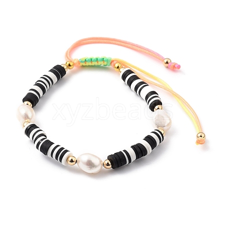 Adjustable Nylon Cord Braided Bead Bracelets BJEW-JB05490-02-1