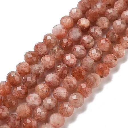 Natural Gold Sunstone Beads Strands G-B088-C21-06-1