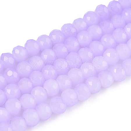 Baking Paint Imitation Jade Glass Bead Strands X-DGLA-A034-J2MM-A50-1