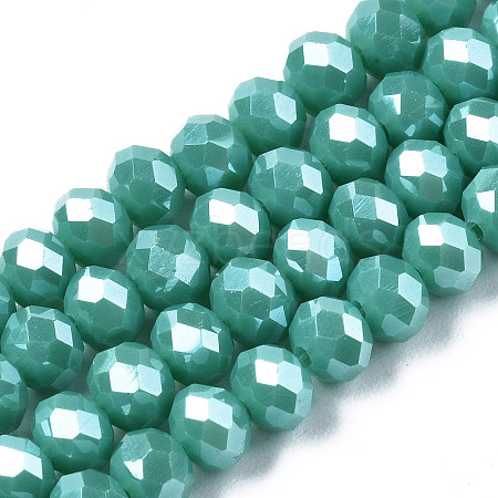 Electroplate Glass Beads Strands X-EGLA-A034-P10mm-A03-1