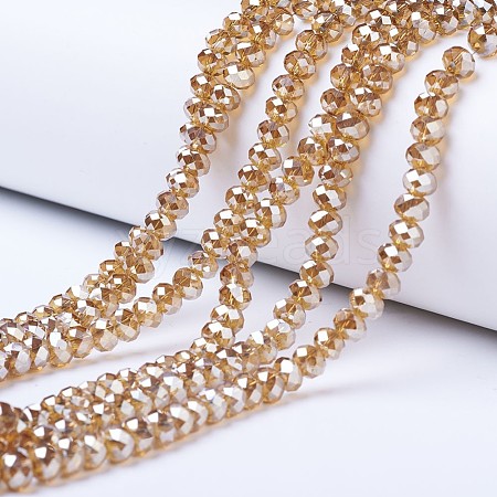 Electroplate Glass Beads Strands EGLA-A034-T4mm-C08-1