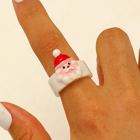 Christmas Resin Finger Rings FS-WG94CC2-02-1