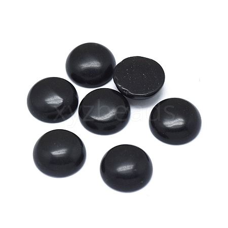 Natural Obsidian Cabochons G-G788-A-05-1