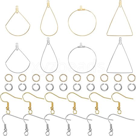 Unicraftale Big Wire Wrap Geometry Dangle Earring DIY Making Kit DIY-UN0003-02-1