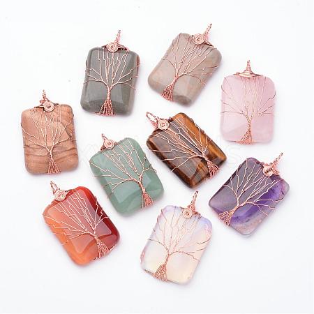 Natural & Synthetic Gemstone Big Pendants G-D859-02-1