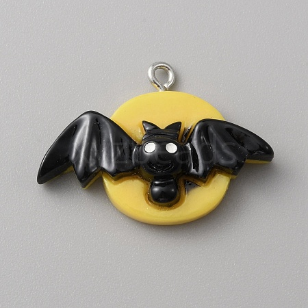 Opaque Resin Pendants LS-RESI-WH0001-04D-1