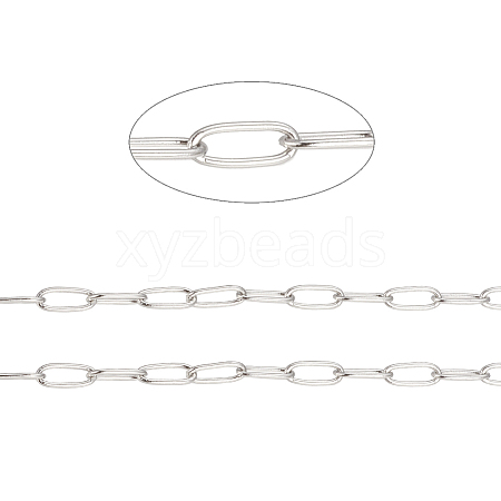 Tarnish Resistant 304 Stainless Steel Paperclip Chains CHS-F010-01I-P-1