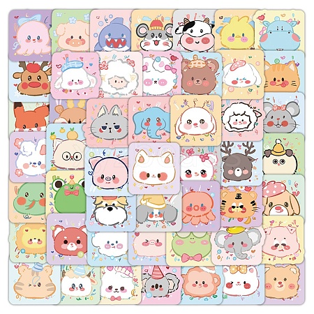 Animals 60Pcs Paper Stickers PW-WG57DEE-01-1