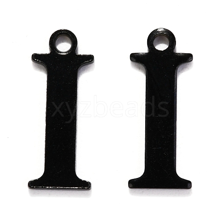 304 Stainless Steel Alphabet Charms STAS-H122-I-EB-1