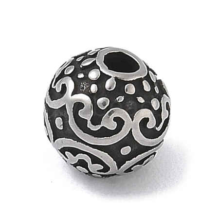 304 Stainless Steel Beads STAS-H238-08F-AS-1