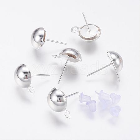 Iron Stud Earring Findings IFIN-F136-10mm-08S-1