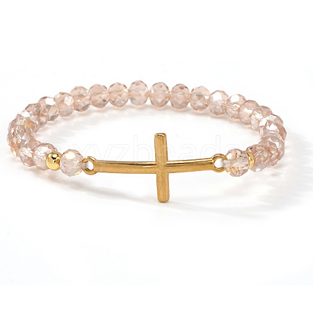 Glass Beads Stretch Bracelet UJ8716-2-1
