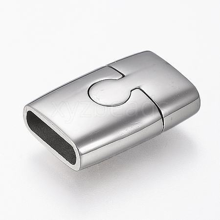 Tarnish Resistant 304 Stainless Steel Magnetic Clasps with Glue-in Ends LS-STAS-F130-62P-1