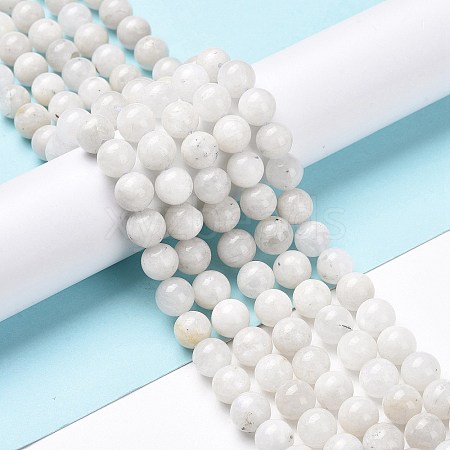 Natural Rainbow Moonstone Beads Strands G-I249-B04-02-1