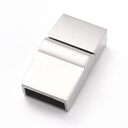Tarnish Resistant 316 Surgical Stainless Steel Magnetic Clasps with Glue-in Ends LS-STAS-M297-03A-P-1