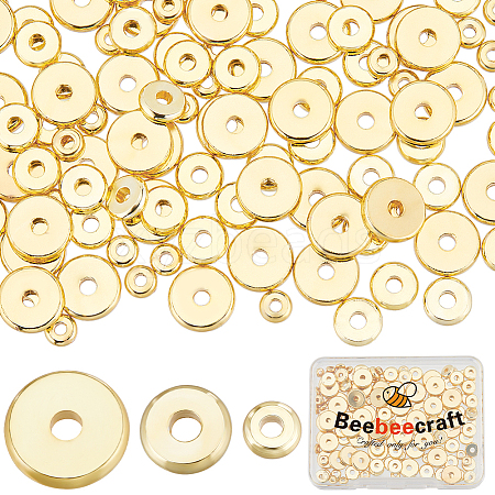 Beebeecraft 150Pcs 3 Style Brass Beads KK-BBC0012-13-1