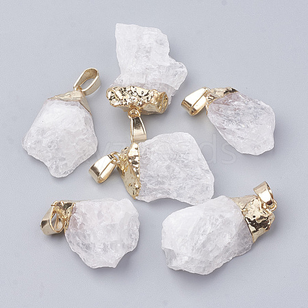 Natural Quartz Crystal Pendants G-T104-24E-1