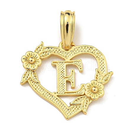 Heart Brass Pendants KK-I714-04G-E-1