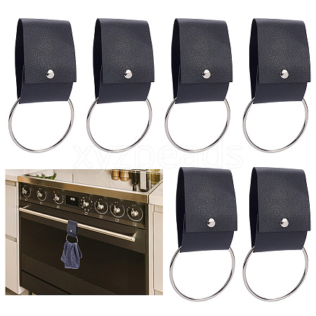 6Pcs PU Leather Towel Clip AJEW-FG0005-56-1