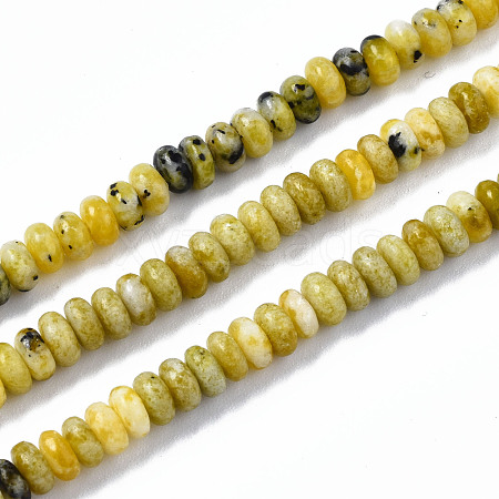 Natural Yellow Turquoise(Jasper) Beads Strands G-S366-108-1