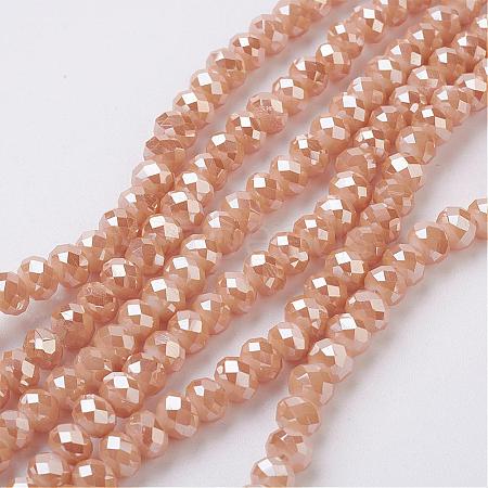 Electroplate Glass Beads Strands EGLA-D020-6x4mm-76-1