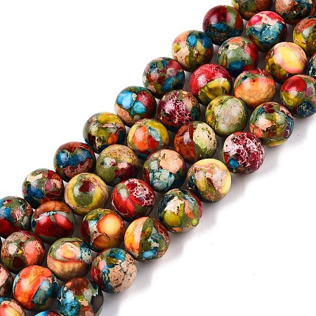 Natural Imperial Jasper Beads Strands G-N342-63G-1