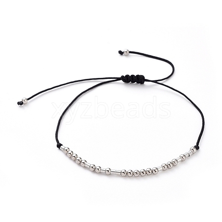 Unisex Adjustable Morse Code Bracelets BJEW-JB05011-03-1