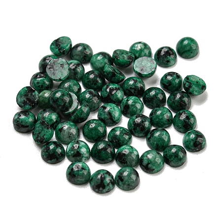 Natural Green Spot Jasper Cabochons G-H309-03-44-1