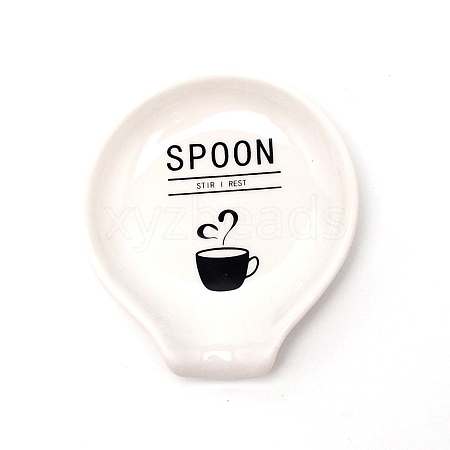 Ceramic Spoon Holder AJEW-WH0235-21-1