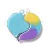 Gradient Color Translucent Resin Pendants RESI-G048-01B-2