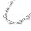 Non-Tarnish 304 Stainless Steel Heart Link Chain Necklaces X-NJEW-JN02887-01-2