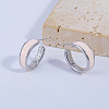 C-shaped Brass Stud Earrings WV3521-2