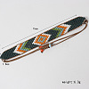 Bohemian Style Rhombus Pattern Glass Seed Beaded Braided Bead Bracelets WG1D303-02-2