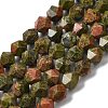 Natural Unakite Beads Strands G-Z119-A31-02-3