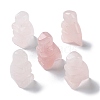 Natural Rose Quartz Carved Healing Dinosaur Figurines G-B062-07E-1