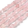 Natural Rose Quartz(Dyed & Heated) Beads Strands G-P497-01E-79B-1