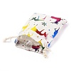 Christmas Theme Cotton Fabric Cloth Bag X-ABAG-H104-B07-3