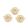 Brass Micro Pave Cubic Zirconia Links connectors ZIRC-G161-31G-1