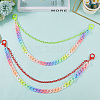 2Pcs 2 Colors Resin Double Layer Chain Belts for Pants AJEW-GF0011-20C-3