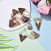 10Pcs 5 Styles Wood and Resin Pendants FIND-YW0008-21-4